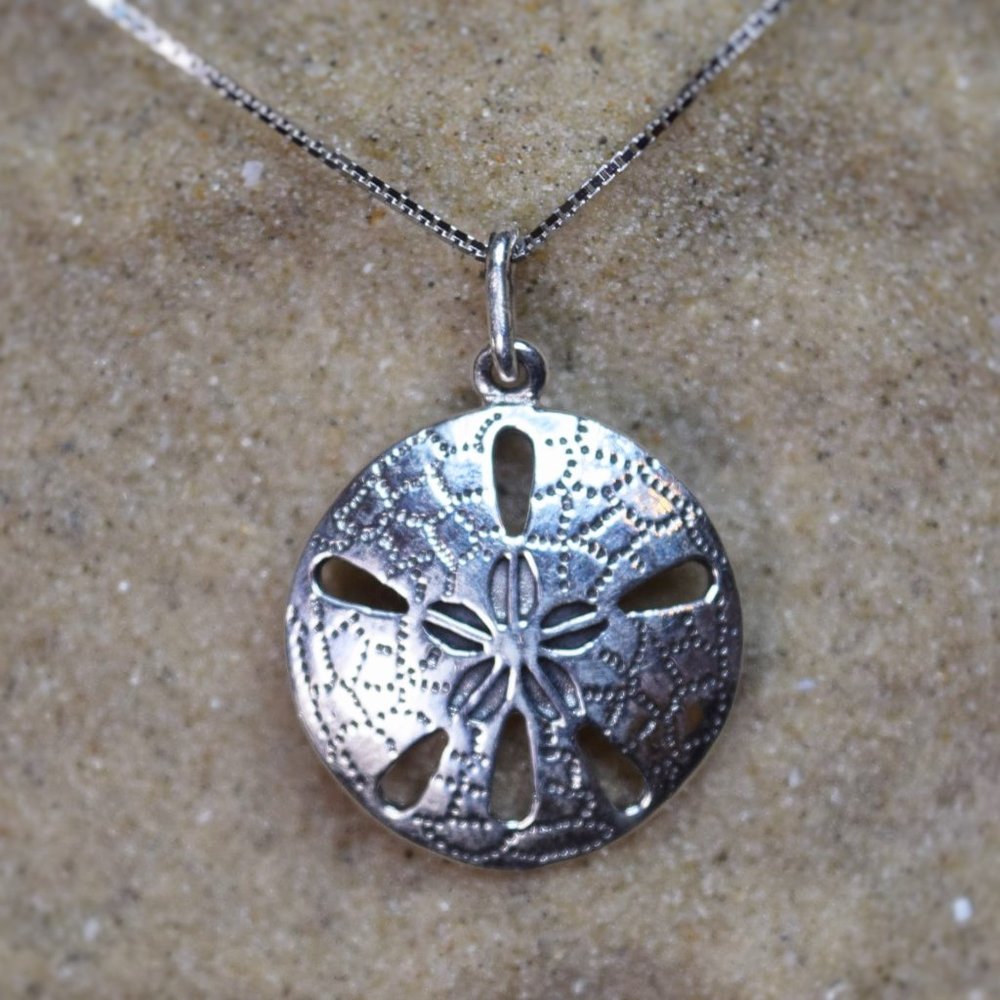Sterling Silver Sand Dollar Beach Necklace